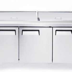 MESA REFRIGERADA DE PREPARACIÓN PUERTA SOLIDA 72"